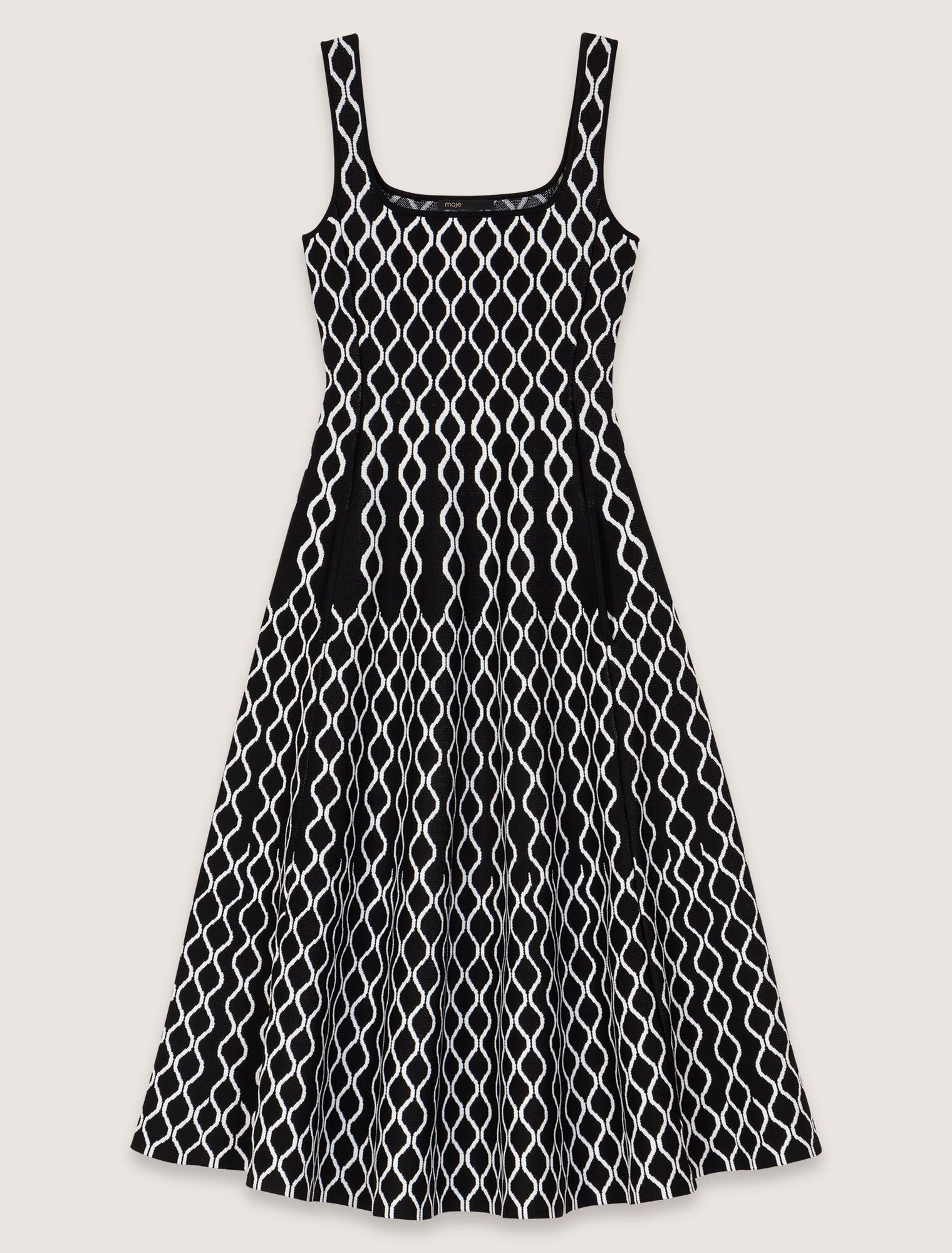 Midikleid aus Jacquard-Strick