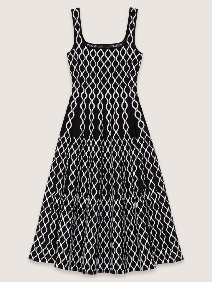 Midikleid aus Jacquard-Strick