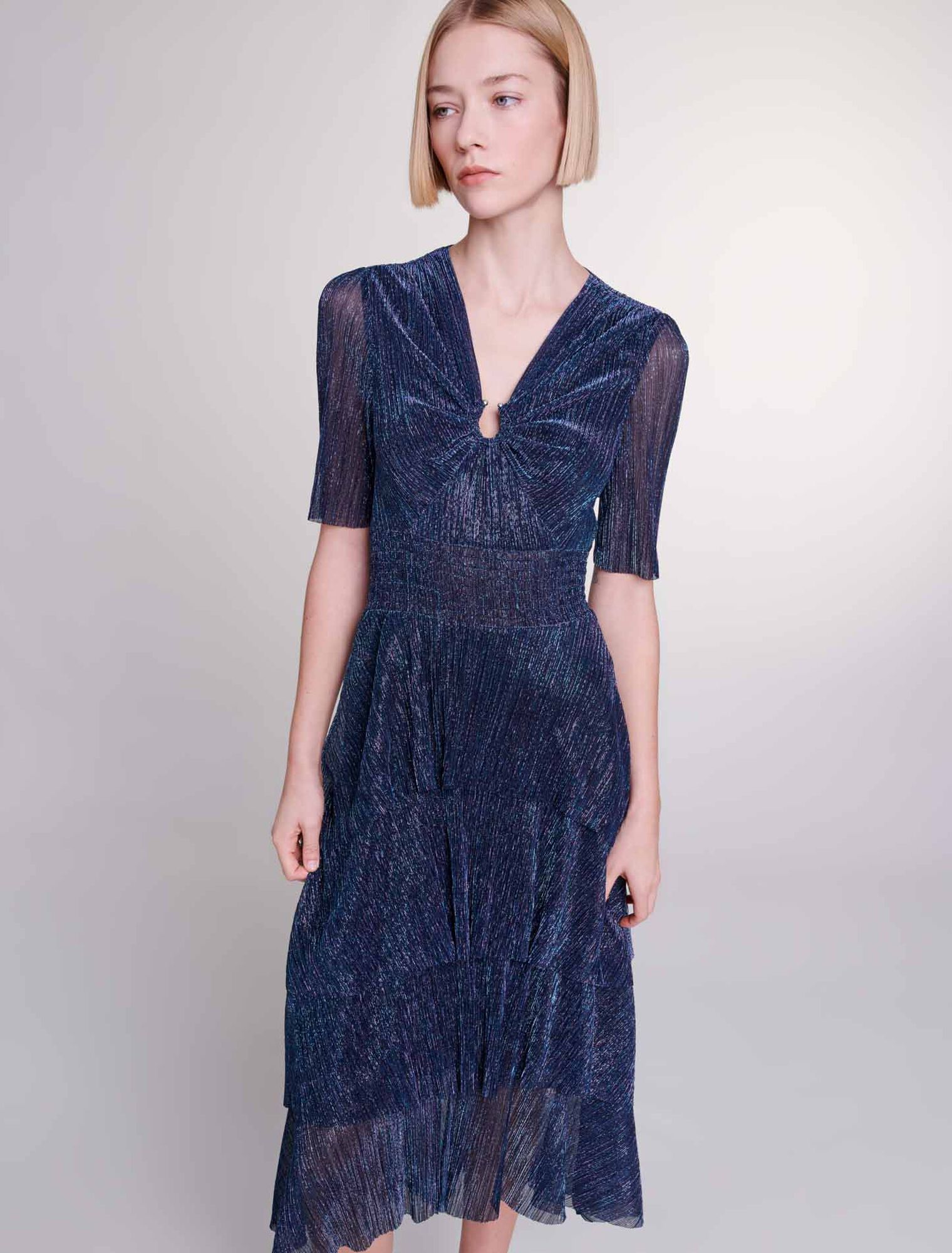 Langes Rüschenkleid