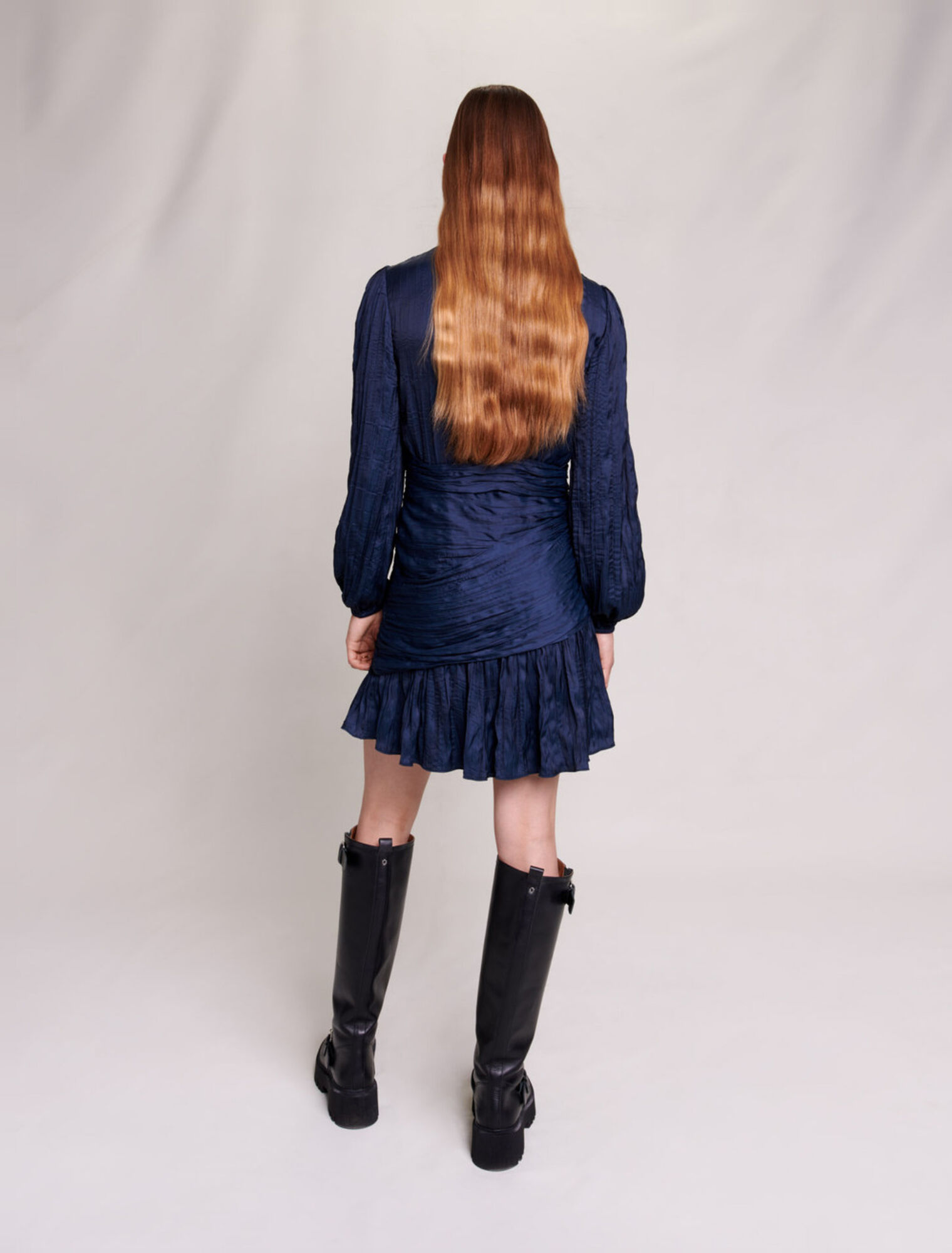 kurzes drapiertes Kleid