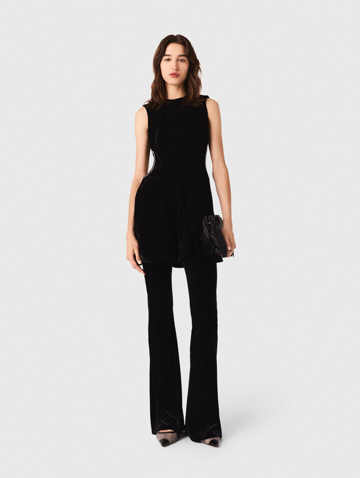 Kurzes Samtkleid