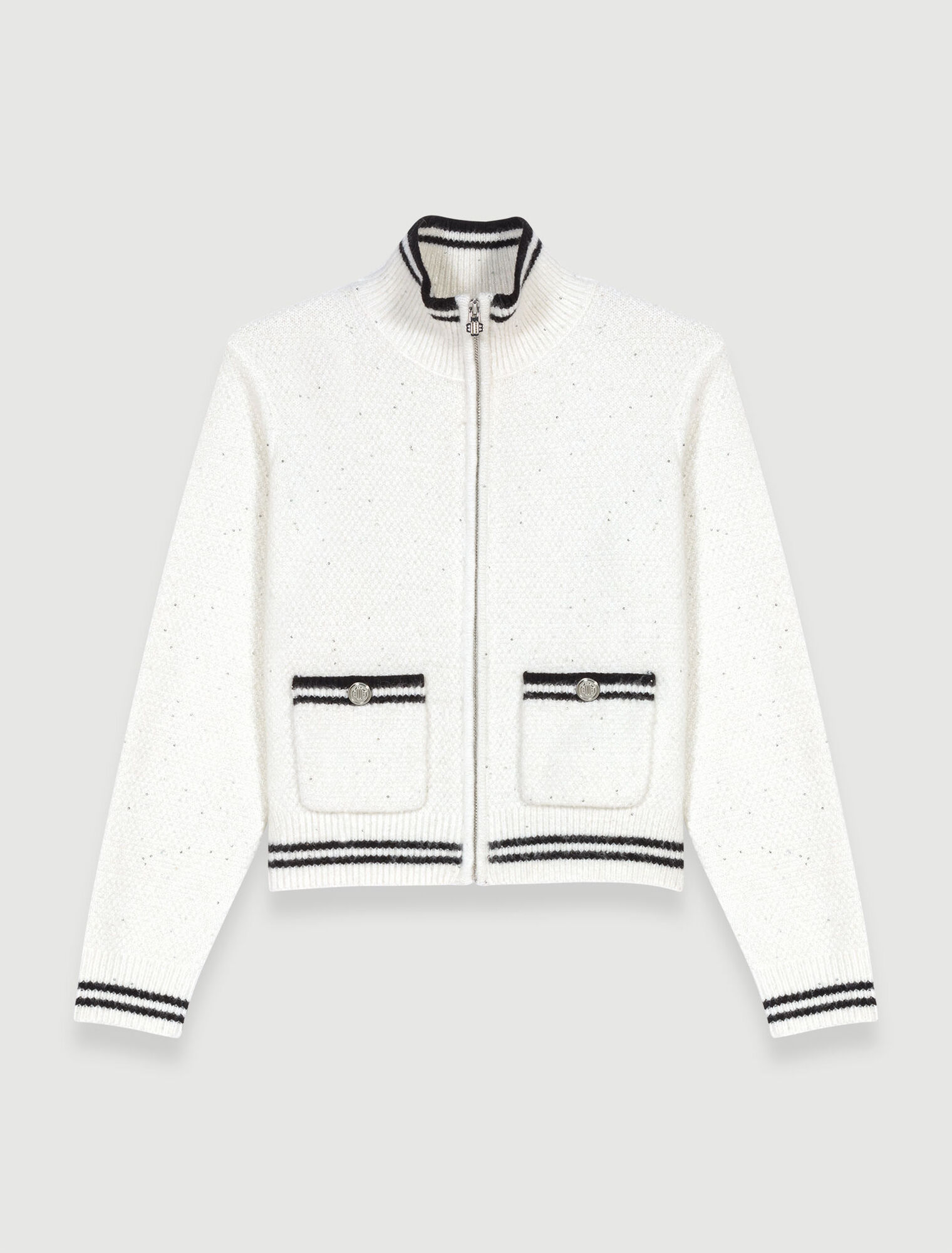 Strick-Cardigan mit Pailetten