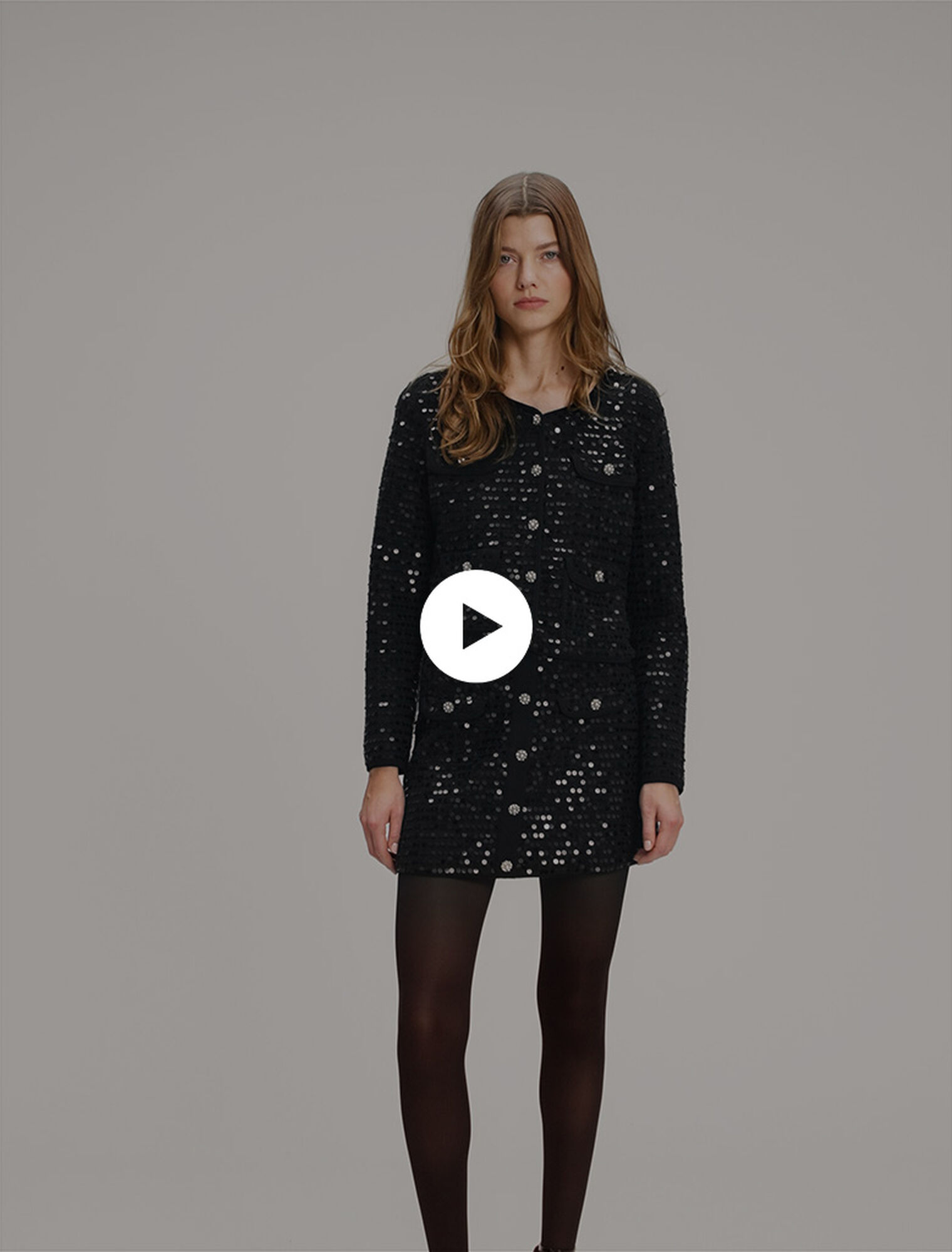Kurzer Cardigan mit Pailletten