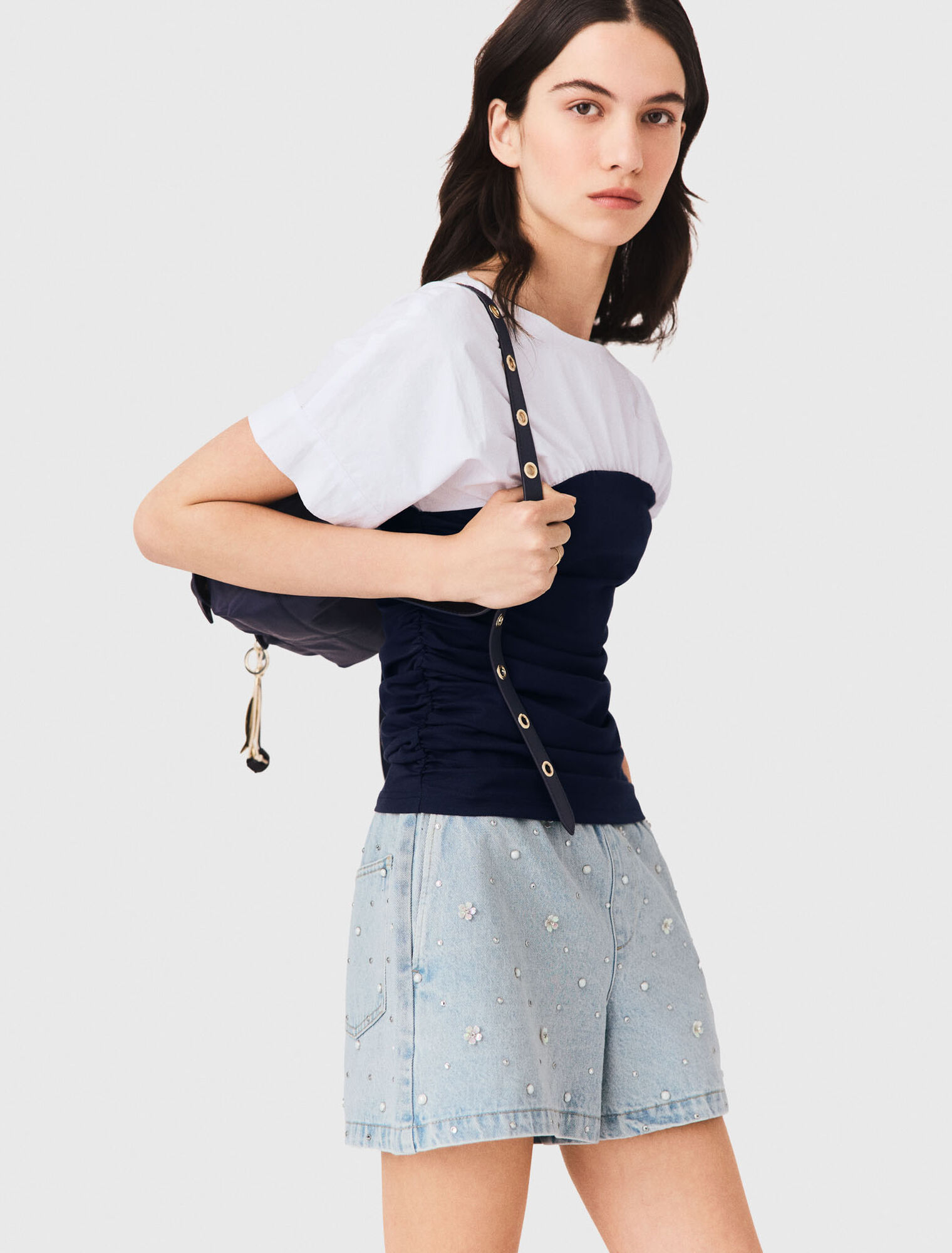 Plissiertes Jersey-Top