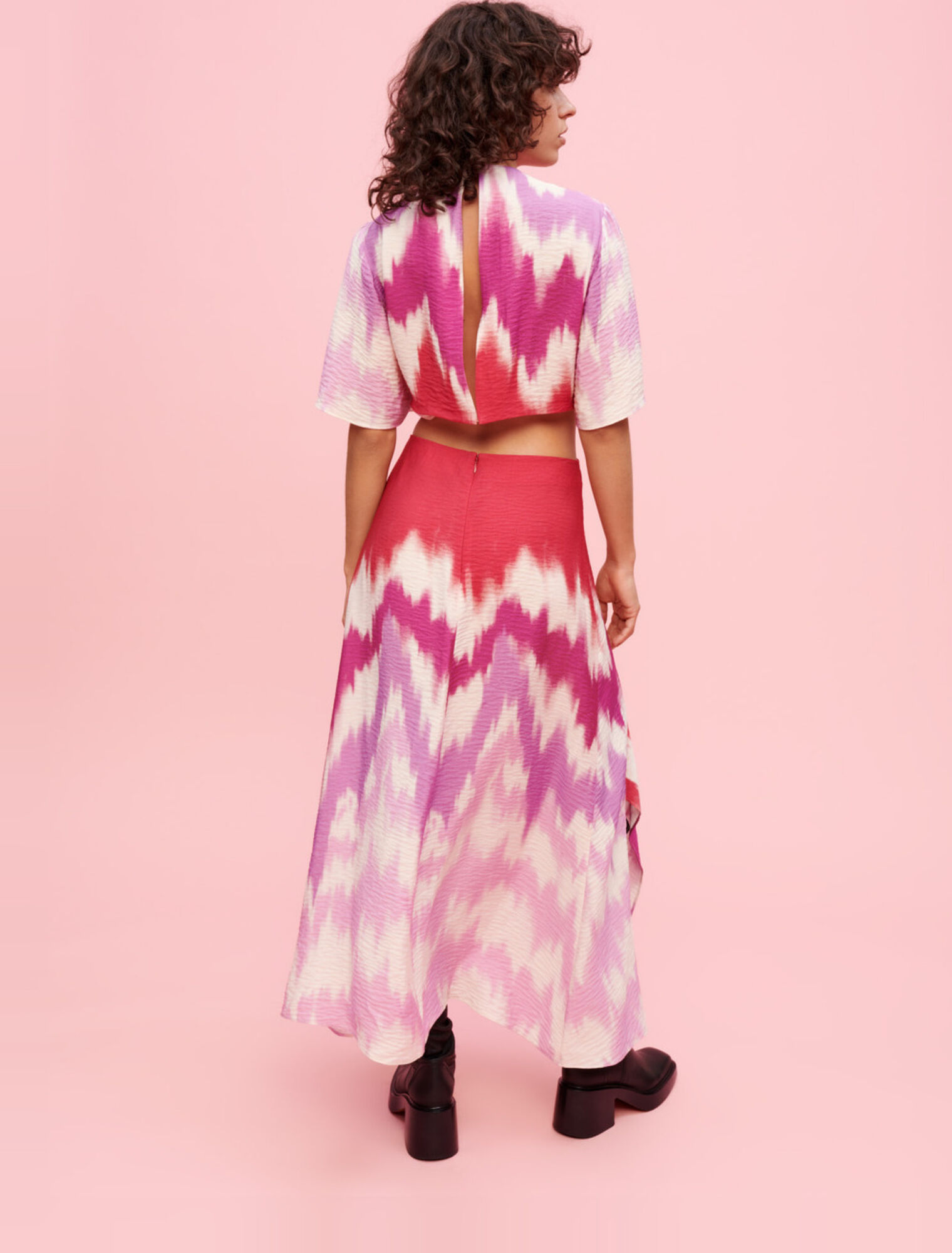 Tie and Dye asymmetrisches Kopftuchkleid