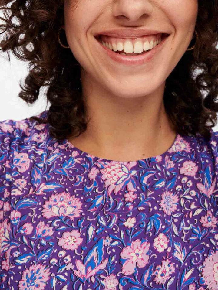 Kleid aus bedruckter Viskose Dahlia