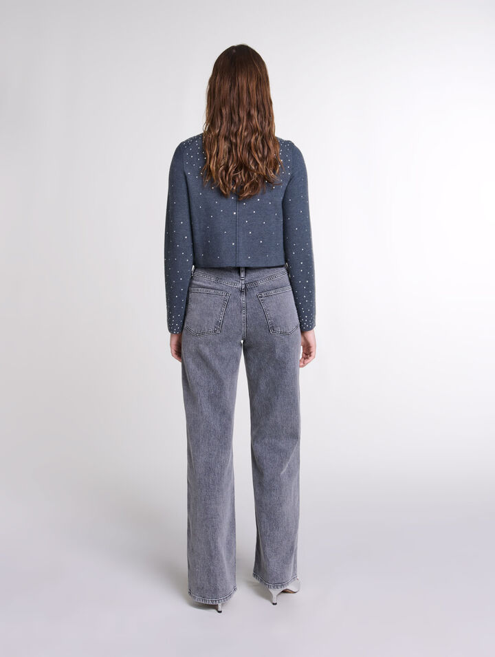 Strickpullover mit Strass