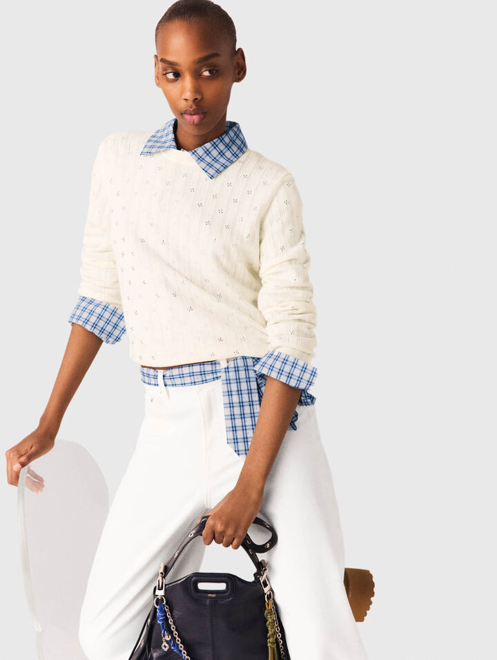 Cardigan mit Strassbesatz vorne