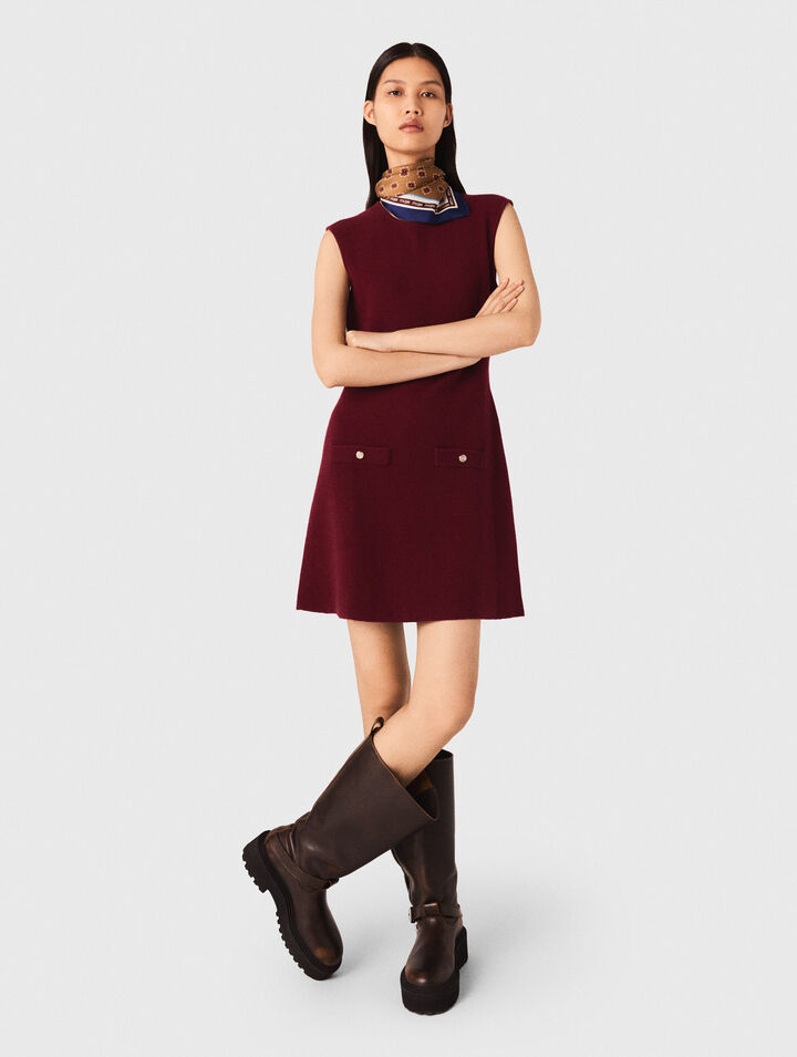 Strickkleid mit abnehmbarem Pulli