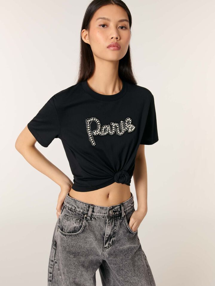 T-Shirt mit Stickerei