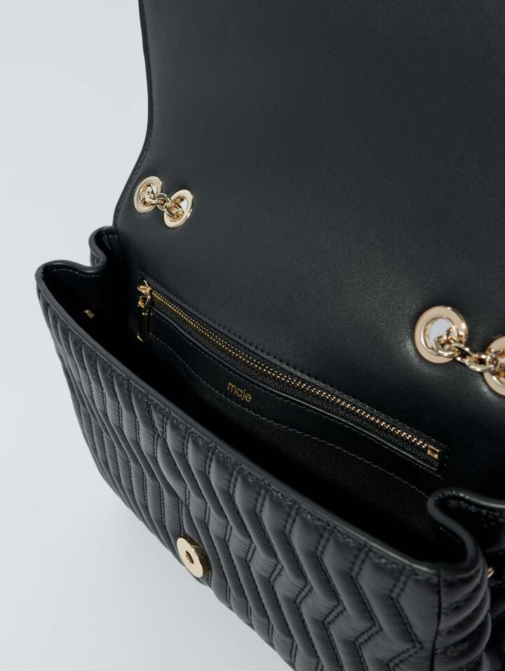 Lederhandtasche mit Kette