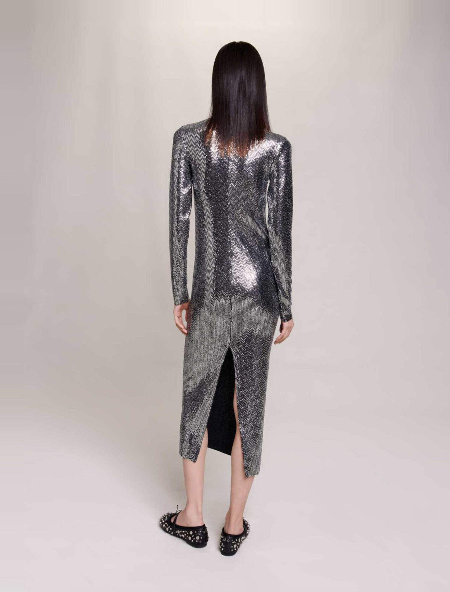 Langes Glitzerkleid