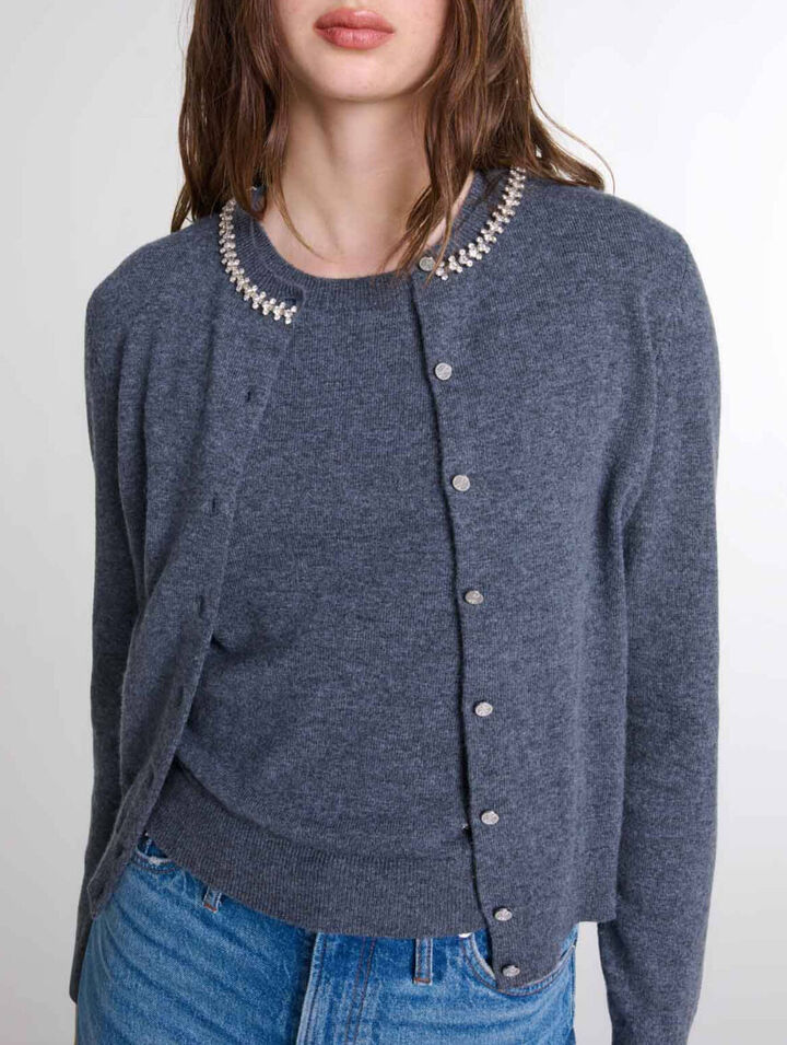 2-in-1 Cardigan aus Kaschmir