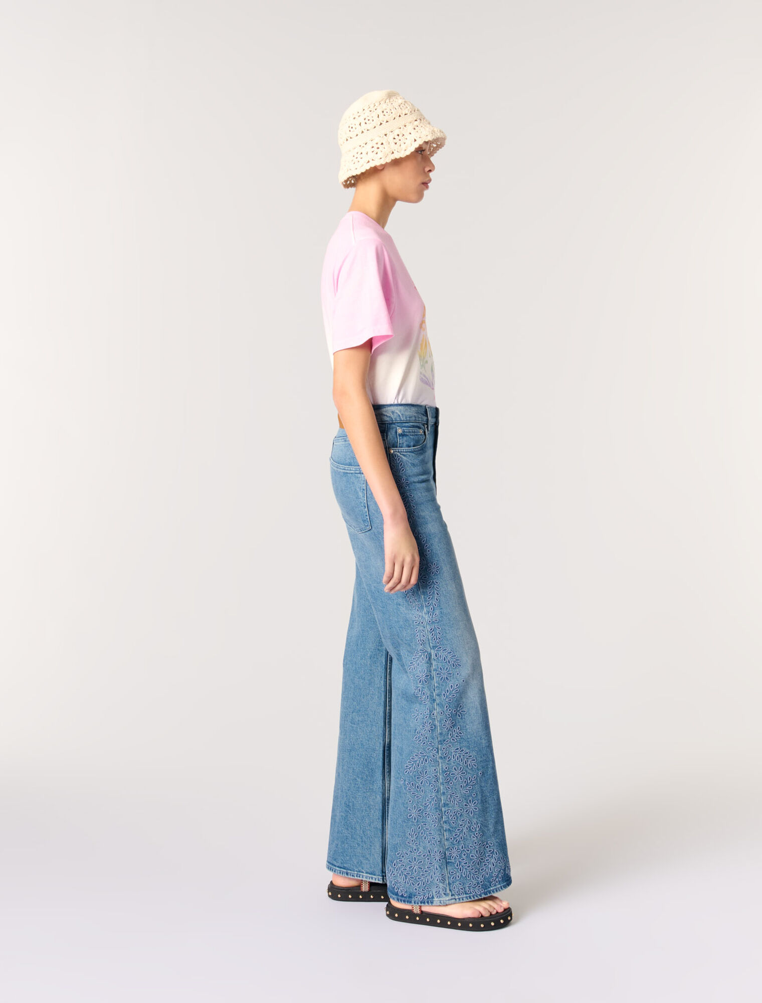 Bestickte Jeans