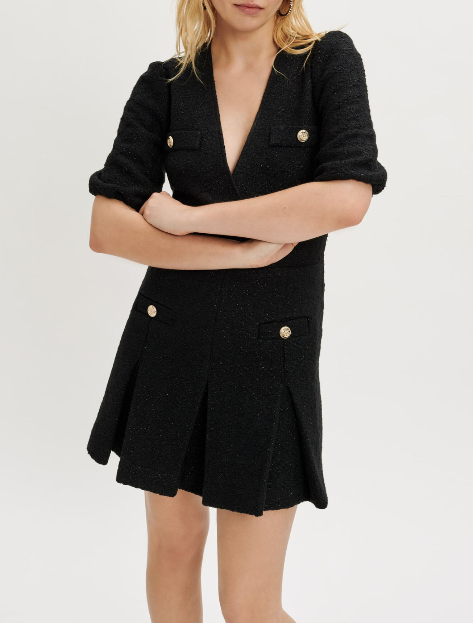 Kurzes Tweedkleid