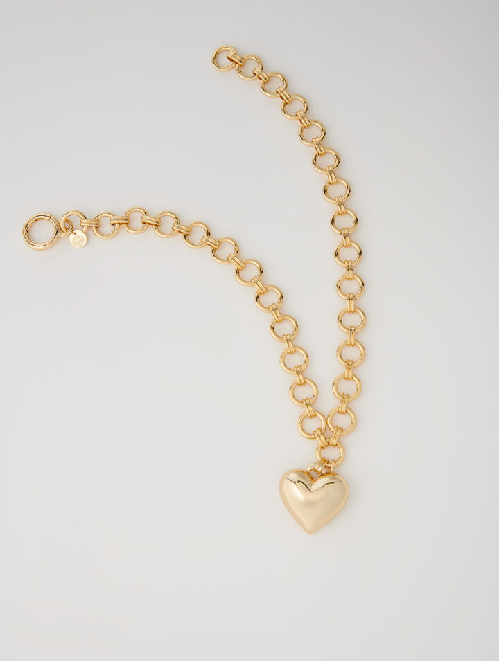 Goldfarbene Herz-Kette