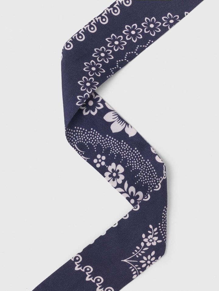 Bedrucktes Haargummi mit Twill