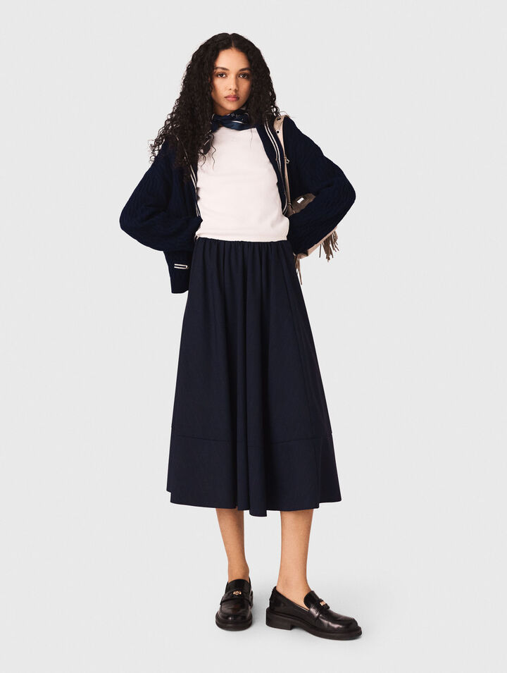 Midilanger Kost&uuml;mrock mit Streifen