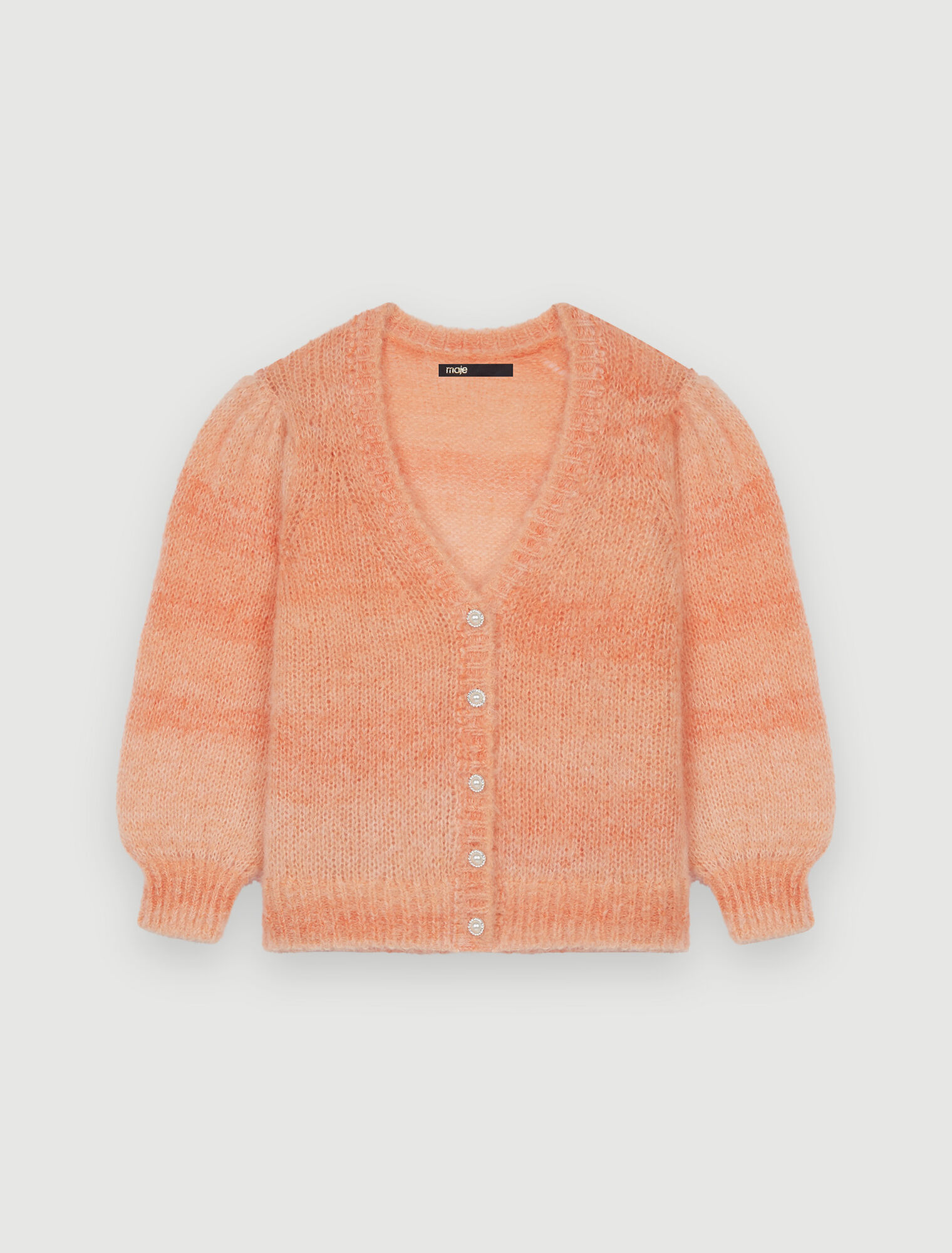 Strickjacke aus bedrucktem Mohair