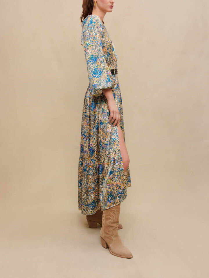 Langes Kleid mit Druck