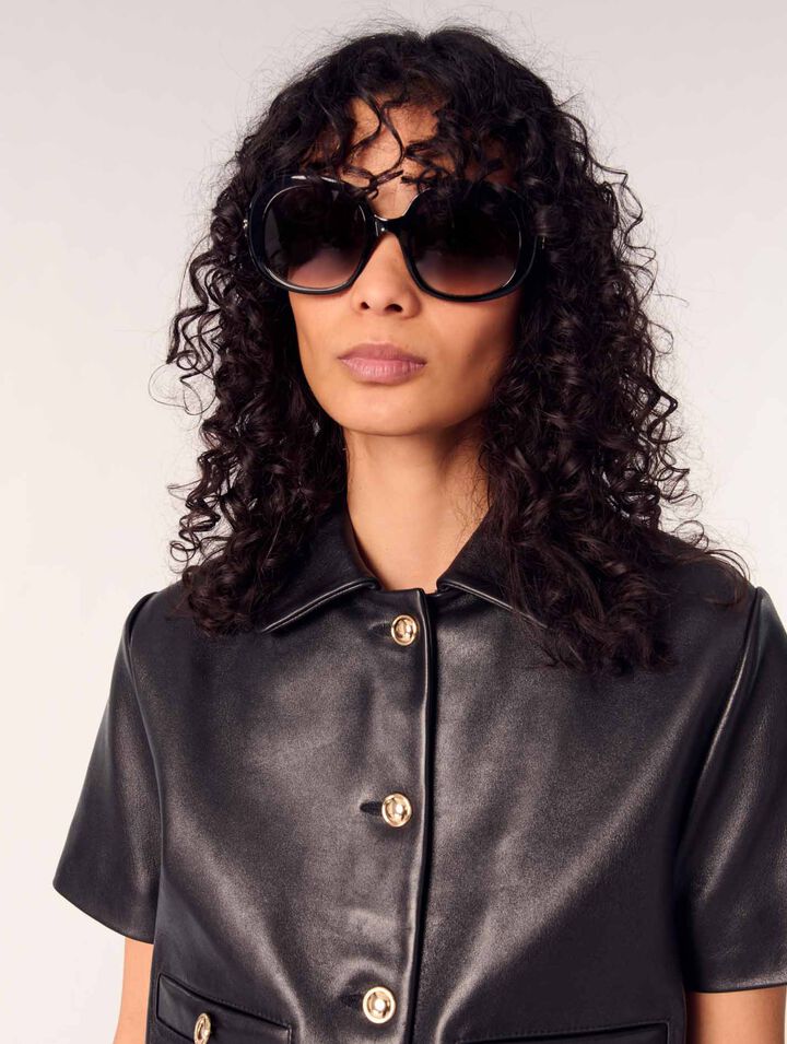Kurze Lederjacke