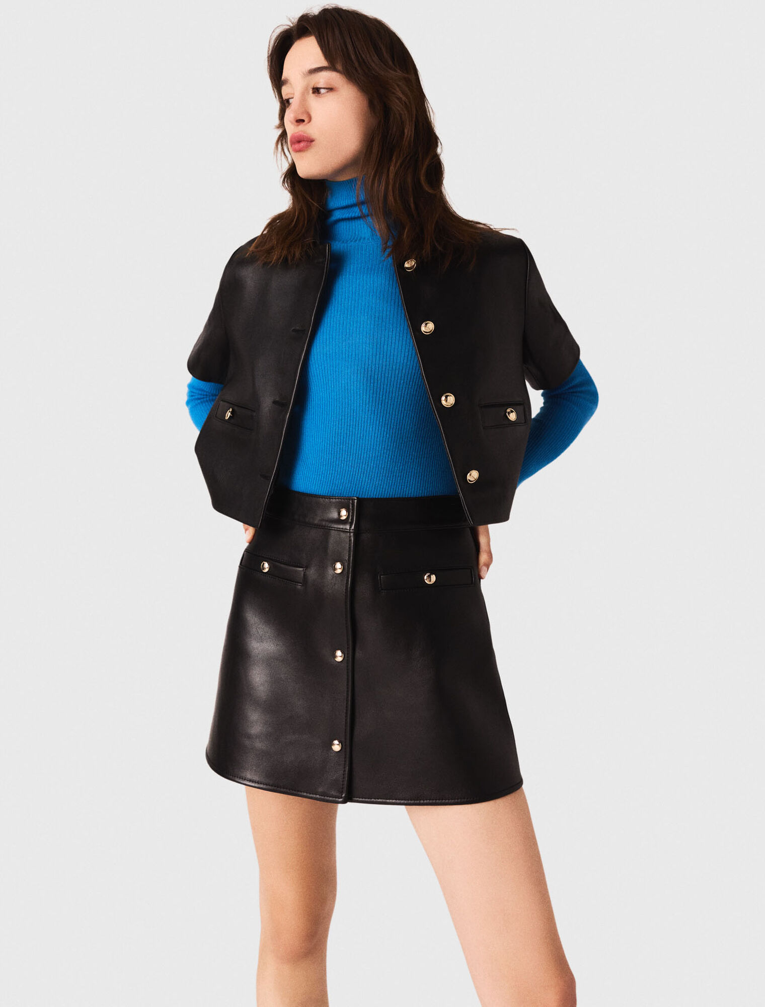 Kurze Lederjacke