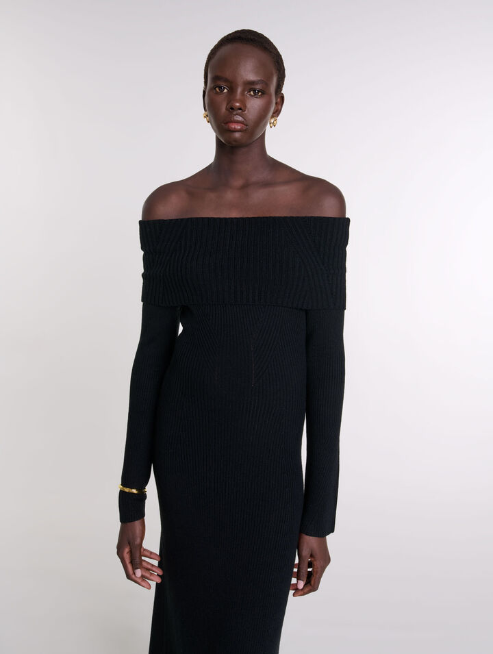 Langes Strickkleid