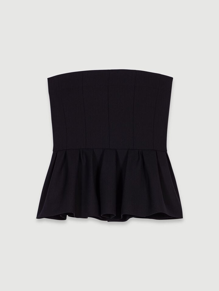 Bustier-Top mit Schößchen