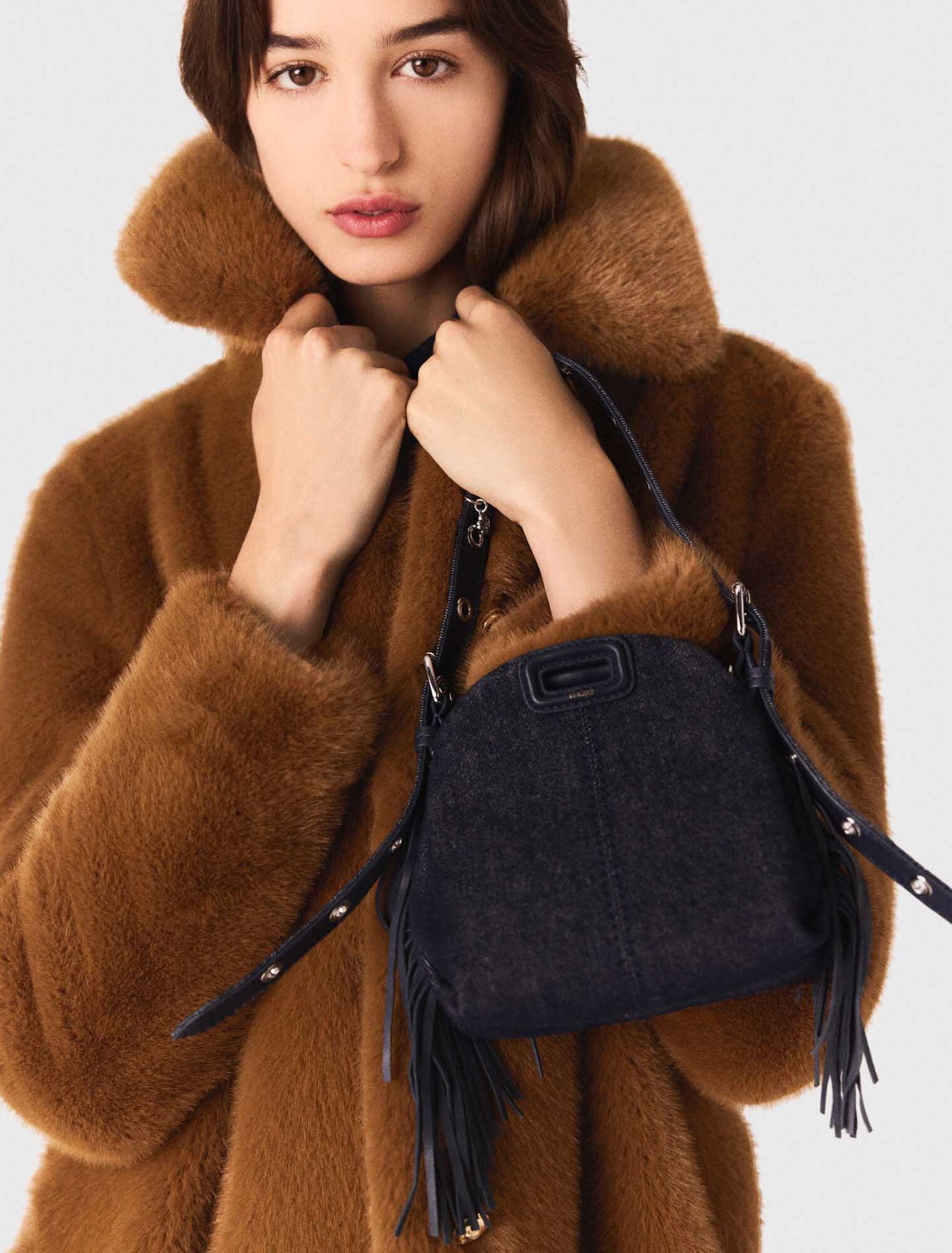 Miss M Micro-Tasche aus Denim