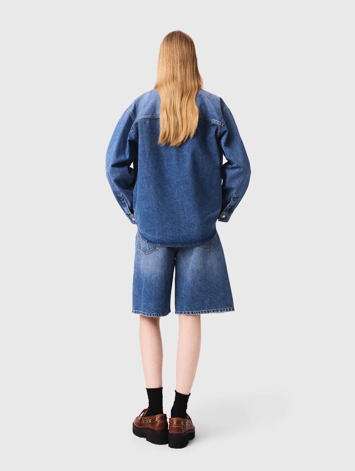 Jacke aus verwaschenem Denim