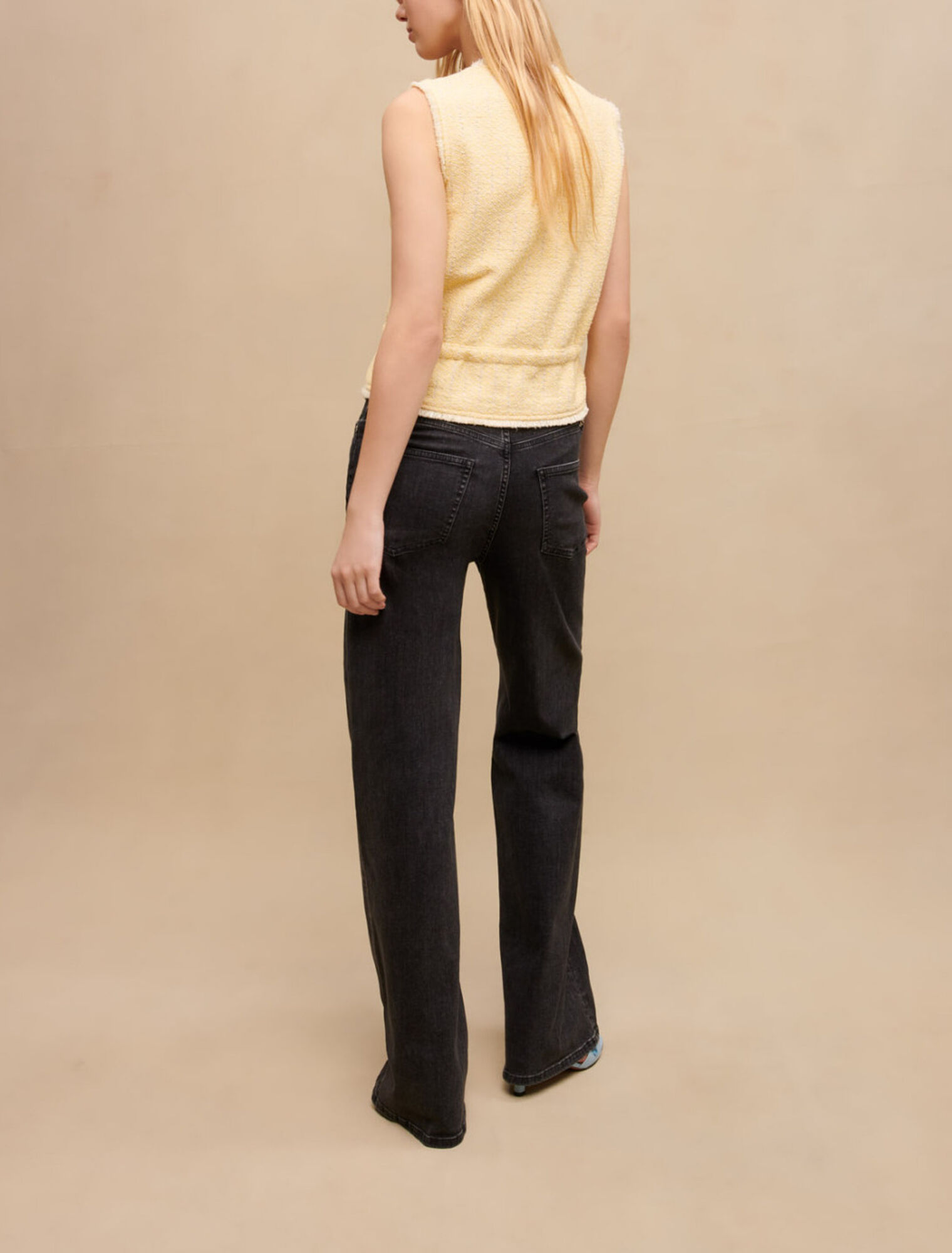 Ärmelloses Top aus Lurex-Tweed