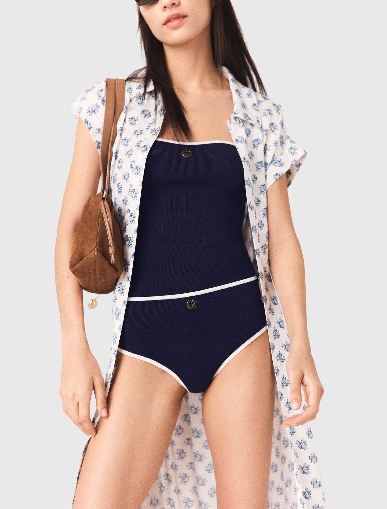 Langes bedrucktes Jacquard-Kleid