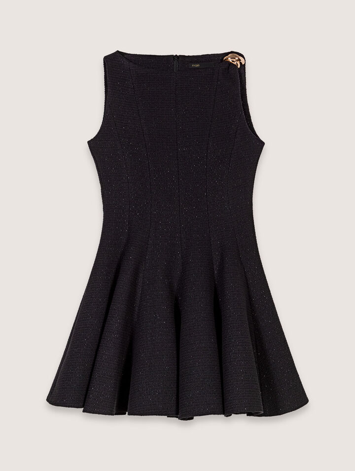 Kurzes ausgestelltes Tweedkleid