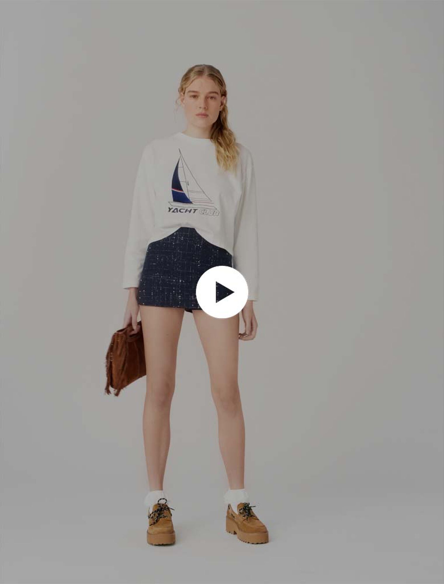 T-Shirt mit Bootsaufdruck