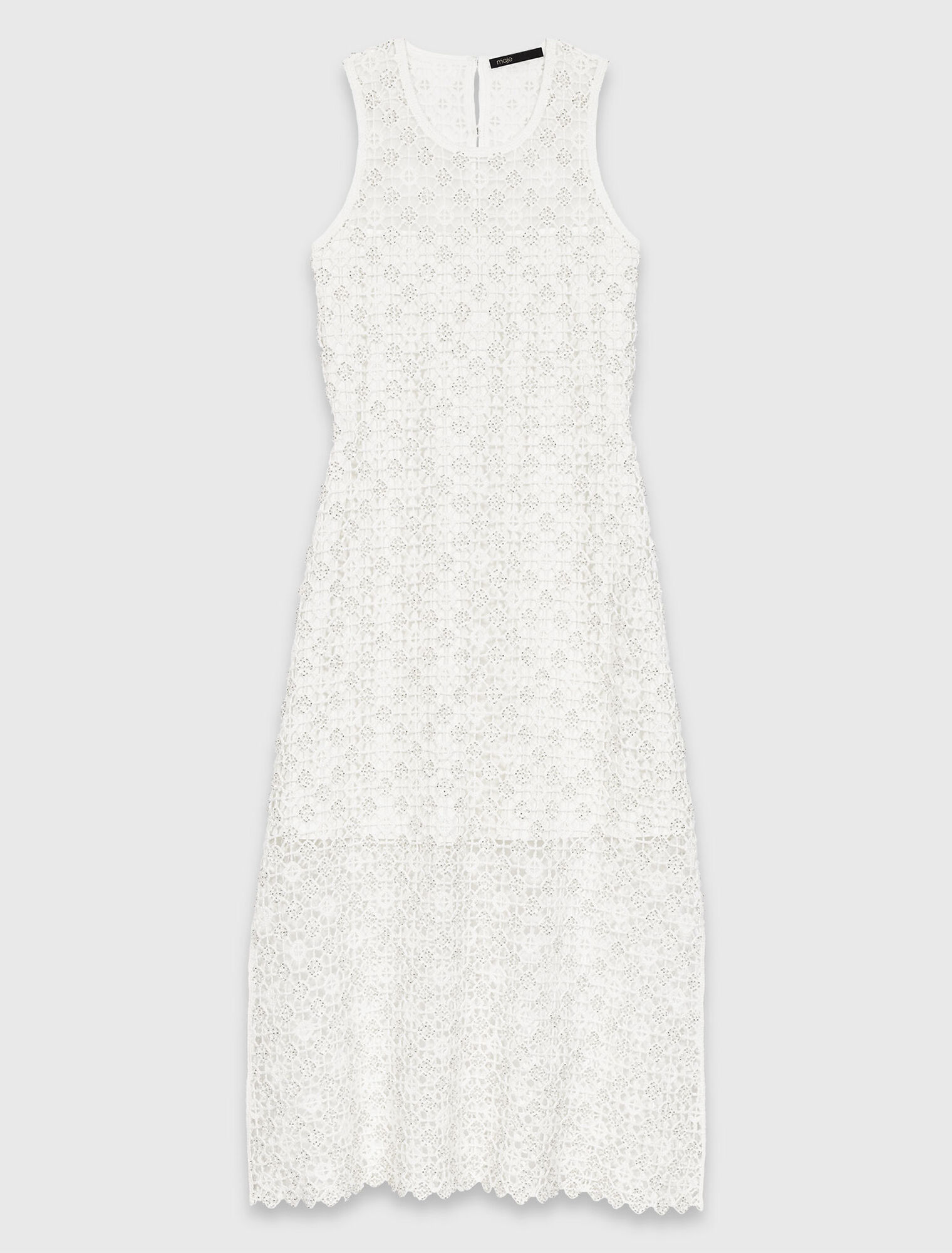 Langes H&auml;kelkleid mit Strass