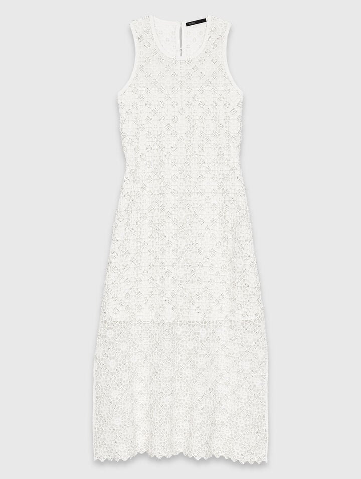 Langes H&auml;kelkleid mit Strass