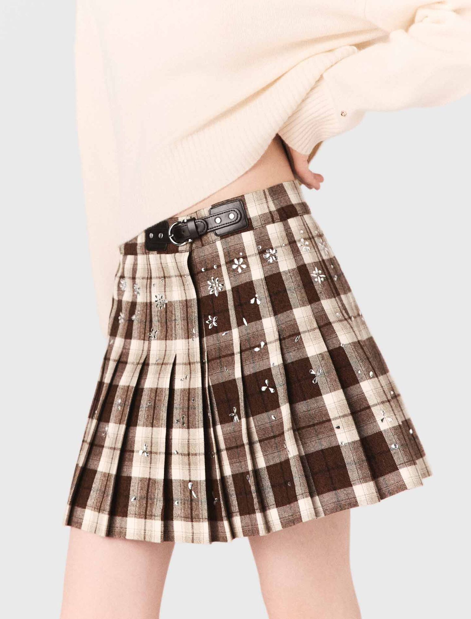 Karierter Kiltrock mit Strass