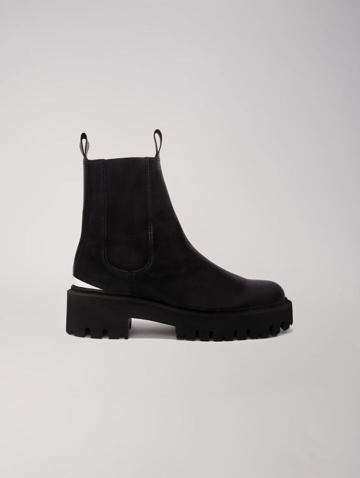 Chelsea-Stiefeletten mit Plateau