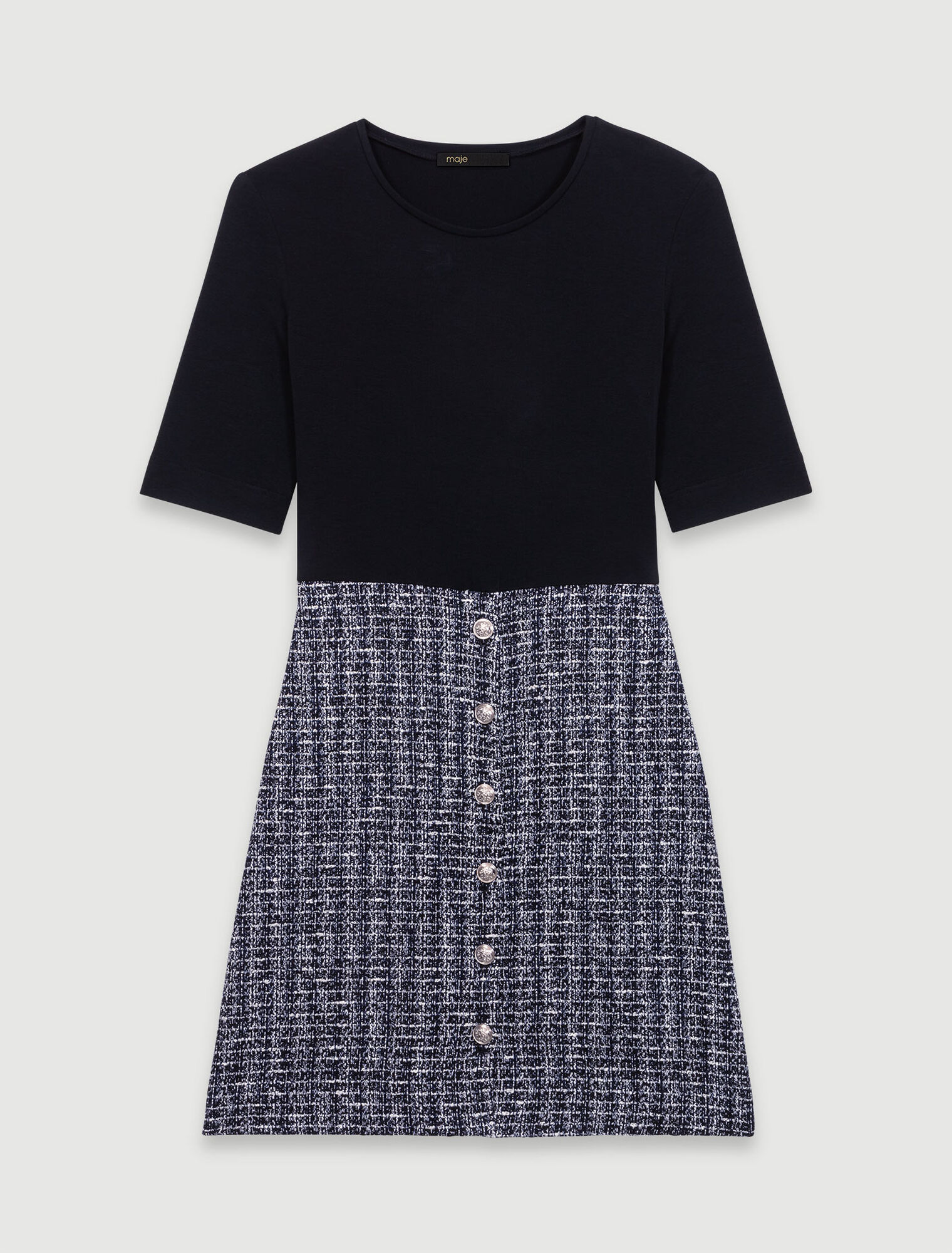 2-in-1 Tweed-Kleid