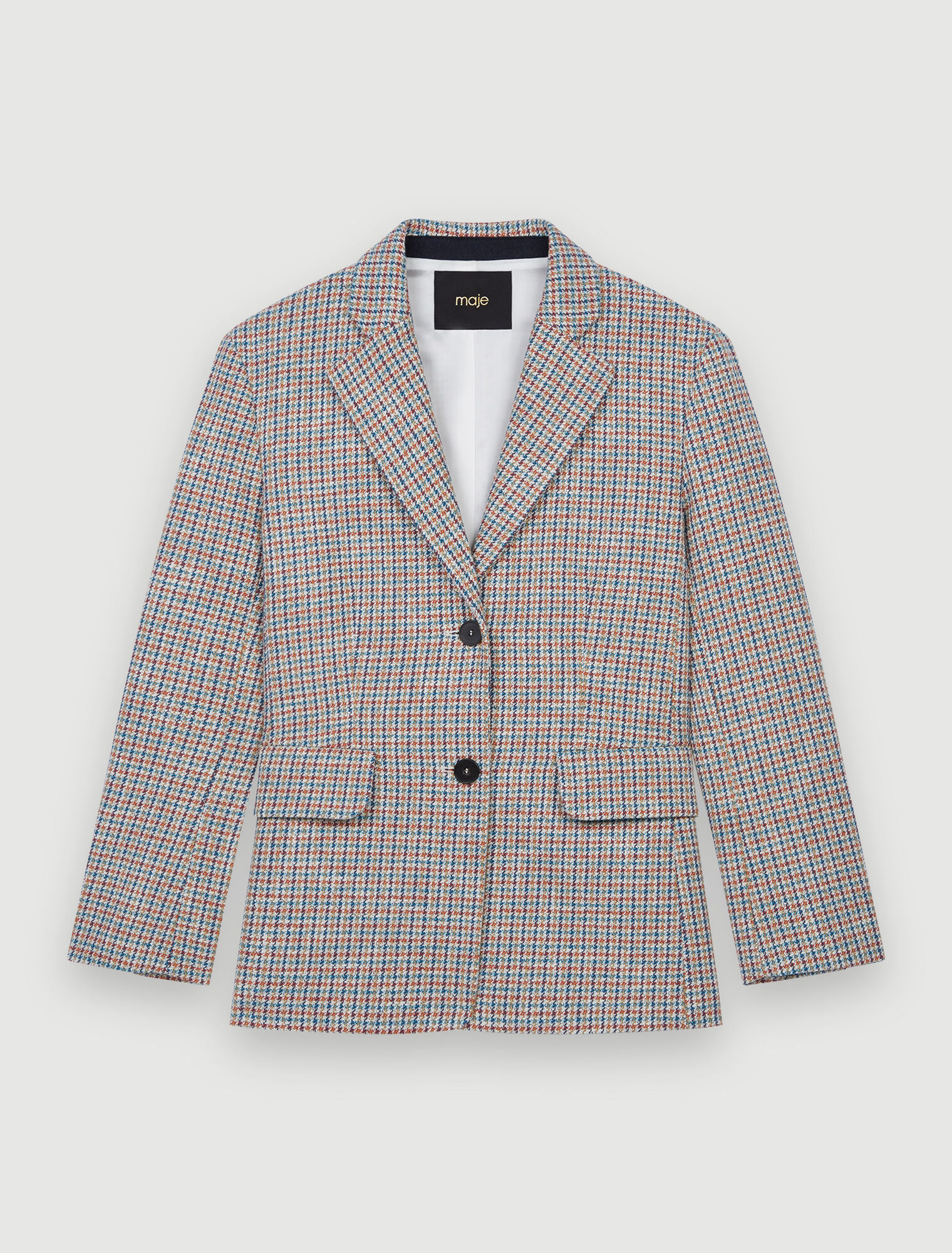 Kostümjacke mit Hahnentrittmuster
