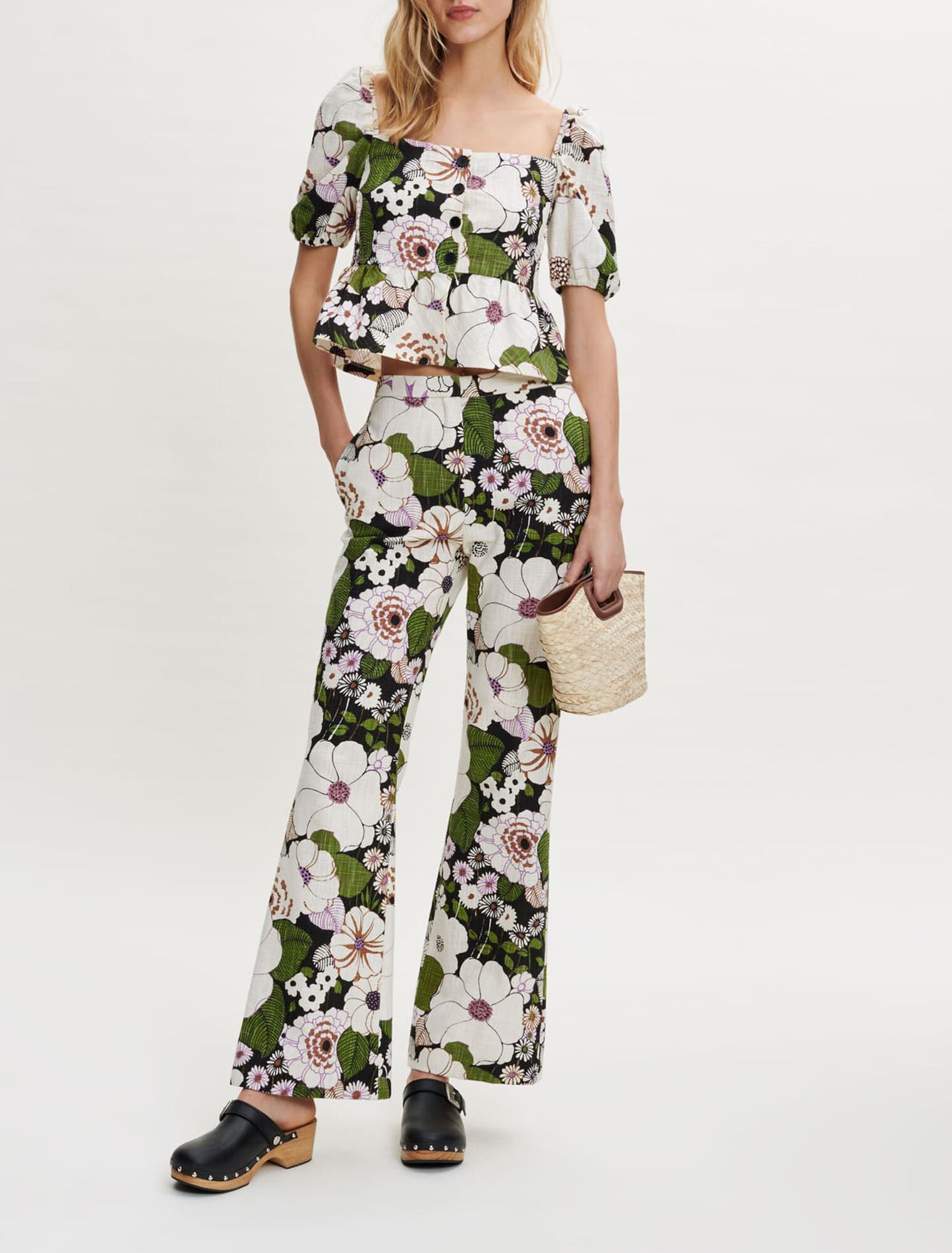 Top mit Blumenprint 70's