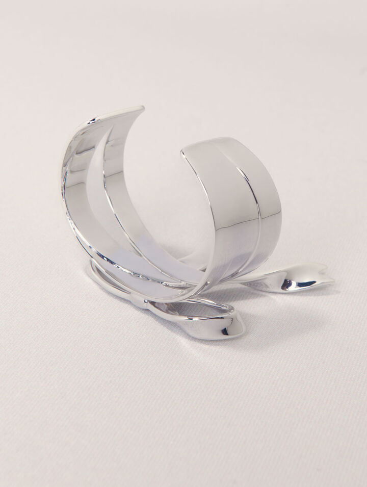 Manschette silberne Schleife