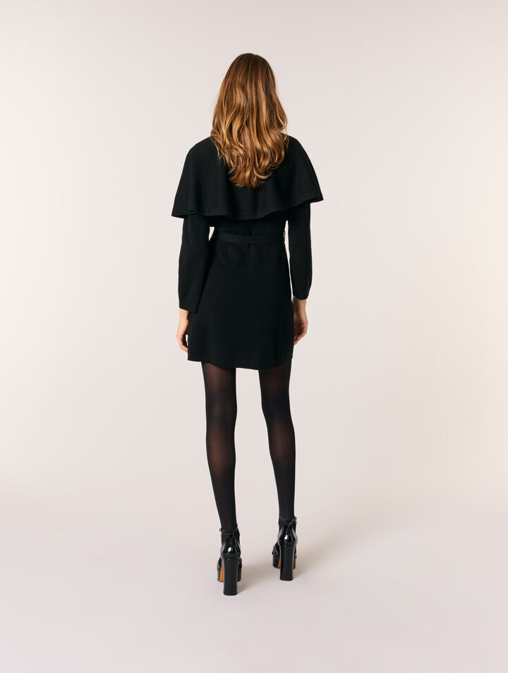 2-in-1-Strickkleid mit Cape