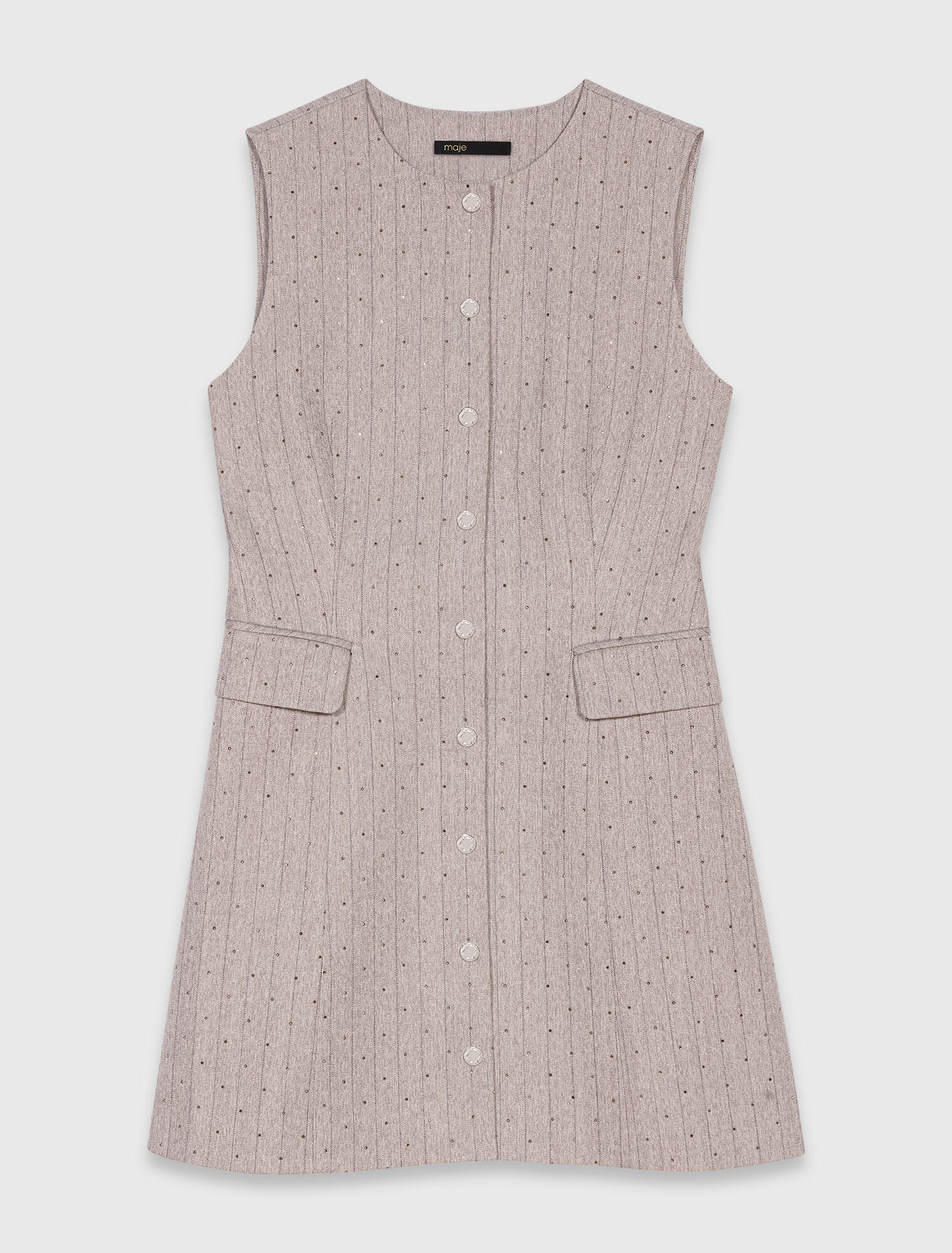 Kurzes Tailleurkleid mit Strass