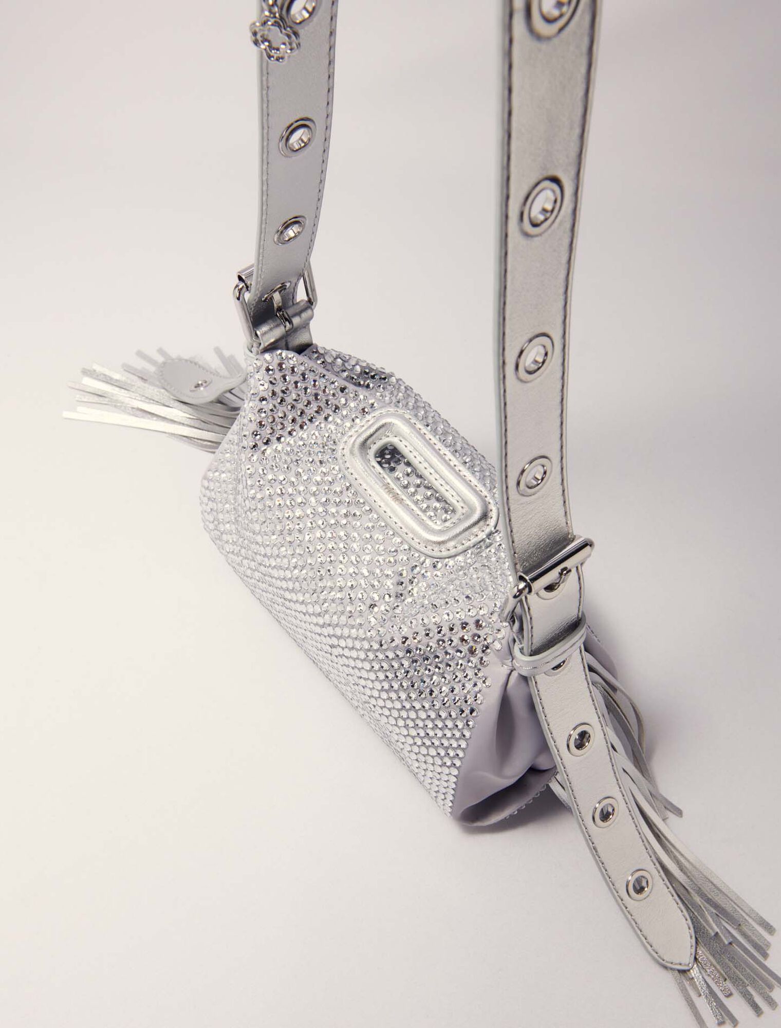 Tasche Miss M Mini Metall, Strass