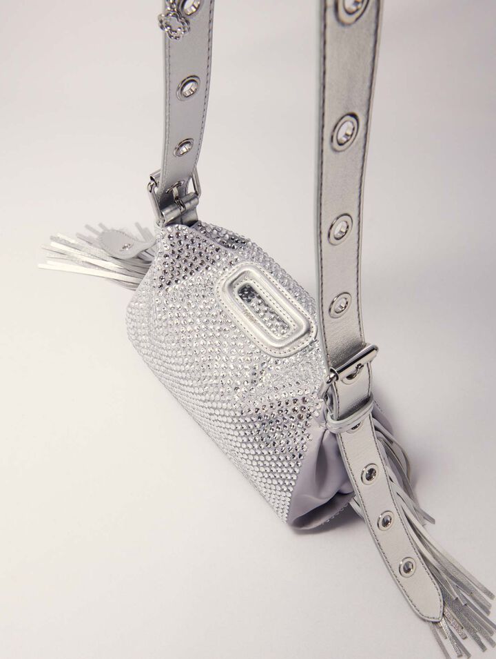 Tasche Miss M Mini Metall, Strass