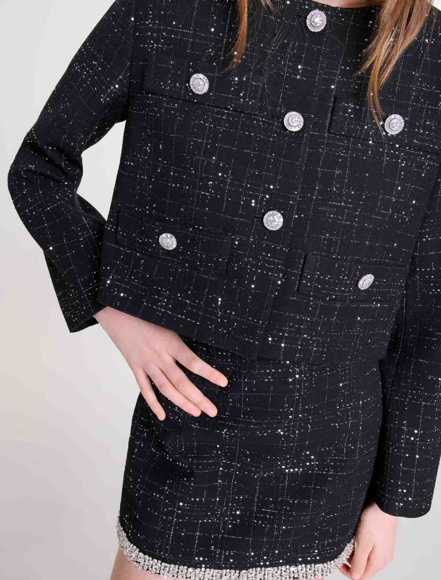 Kurze Tweedjacke