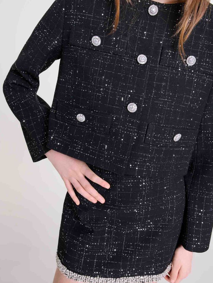 Kurze Tweedjacke