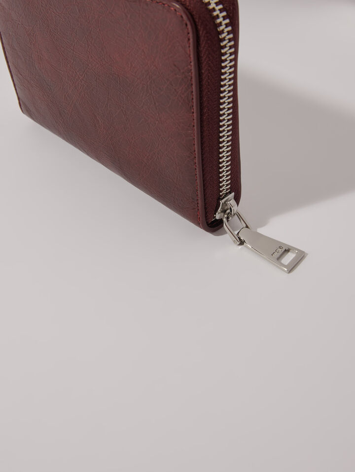 Brieftasche aus Craquelé-Leder