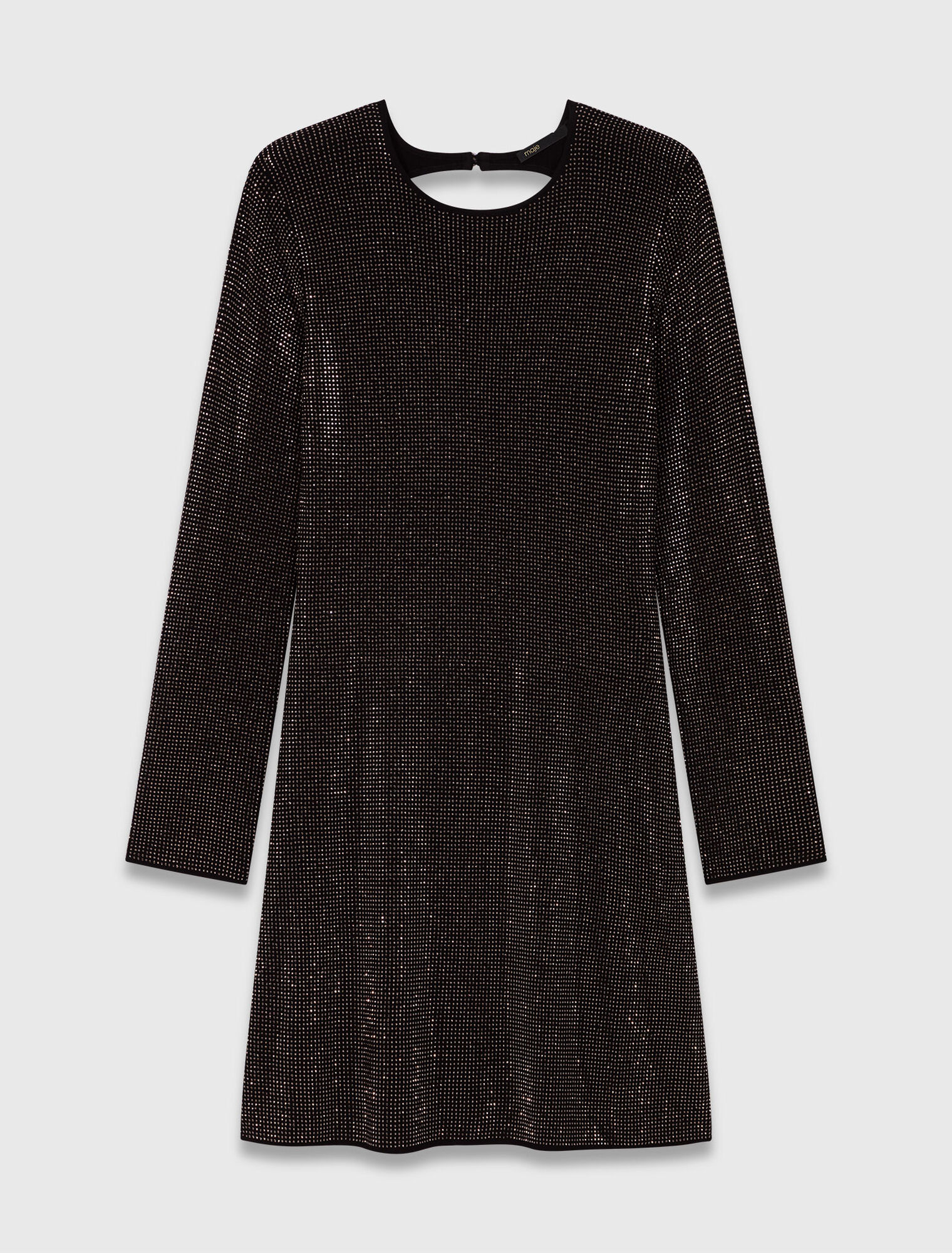 Kurzes Strickkleid mit Strass